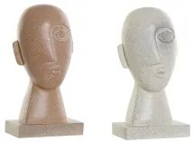 Statua Decorativa DKD Home Decor Beige Terracotta Viso 14,5 x 10,5 x 27,5 cm (2 Unità)