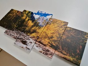 Quadri 5 pezzi – Paesaggio montano pittoresco