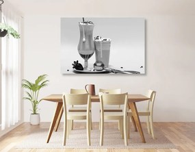 Quadro su tela – Frullato al latte in bianco e nero