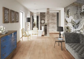 Parquet multistrato forte XL in rovere spazzolato e verniciato family sp. 14/2.5 mm 1.37 m²