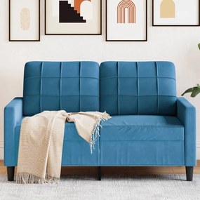 Divano A 2 Posti Blu 120 Cm İn Velluto /
