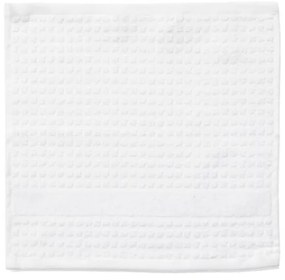 Asciugamano tipo terry bianco in cotone organico 30x30 cm Check – JUNA