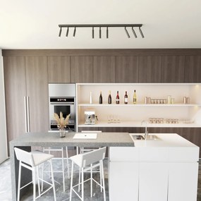 Lampadario Orientabile da soffitto IVI 9 Black