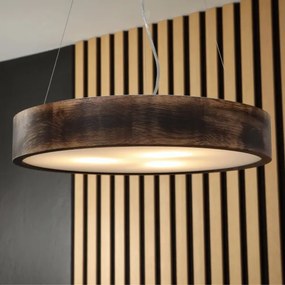 Brilagi - Lampadario LED su cavo CARVALHO SMOKEY 3xE27/60W/230V rovere Ø 47,5 cm