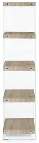 Libreria In Vetro E Legno 40x30x131 Cm 5 Ripiani Line Kenya Bizzotto Salvaspazio
