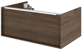 Mobile da bagno sotto lavabo SENSEA Neo marrone satinato L 75 x H 32 x P 48 cm 1 cassetto, lavabo non incluso
