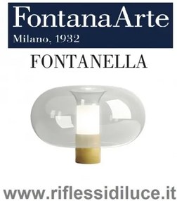 Fontana Arte fontanella grande base ottone