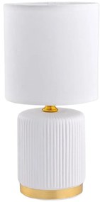 Zuma Line HS8720-WH - Lampada da tavolo 1xE14/40W/230V bianco/oro