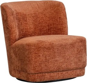 Poltrona in velluto arancione Atty - WOOOD