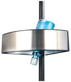 Mensola angolare telescopica per doccia Prea Argento/Nero, 27 x 20 cm Premium - Wenko