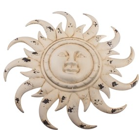 Decorazione murale in metallo bianco Sole - Dakls