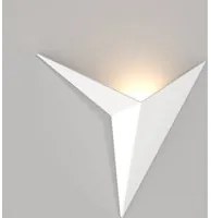 Applique Da Parete Moderno Trame Metallo Bianco Luce Led Integrato 3W