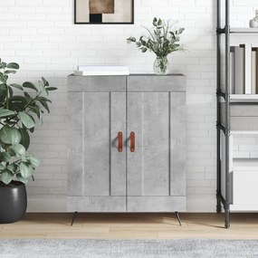 Credenza grigio cemento 69,5x34x90 cm in legno multistrato