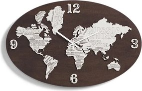 Orologio da parete 70x45 cm PLANISFERO in legno laminato RSN