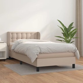 Giroletto A Molle Con Materasso Cappuccino 100x200cm Similpelle /