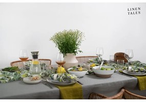 Sottobicchieri in panno verde in set da 4 Lotus - Linen Tales