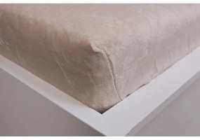 Lenzuolo con angoli color crema in microflanella 180x200 cm Basic – Jerry Fabrics