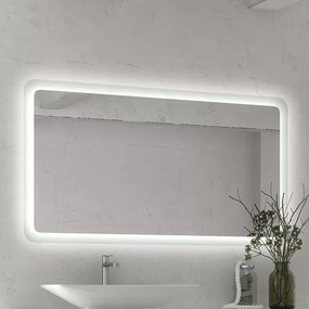 Specchio led 140x80 cm con cornice illuminante modello KA1400 - KAMALU