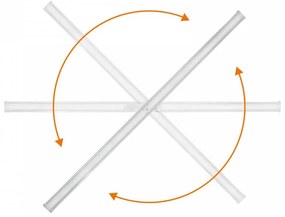 Lampada LED Lineare 42W Trifase 120cm simm. 2x45° con driver Philips Colore Bianco Variabile CCT