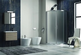Box doccia semicircolare 90x90 vetro satinato anticalcare KF2000 - KAMALU