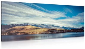 Quadro su tela – Sole al tramonto sopra il lago