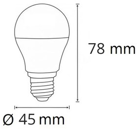 Lampadina LED E27 6W 12/24V AC/DC G45 Colore Bianco Caldo 3.000K