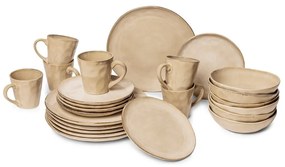 Set da pranzo in gres beige 24 pezzi Glosia - Bonami Selection