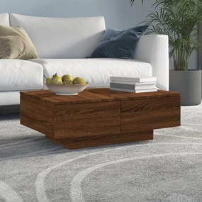Tavolino Salotto Rovere Marrone 90x60x31 Cm Legno Multistrato /