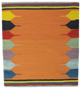 Kilim Tappeto 100 x 90 Giallo (Iran) Tessuto A Mano