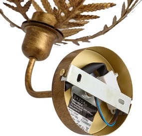 Lampada da parete vintage oro 26,5 cm - Botanica