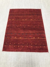 Gabbeh Tappeto 150x110 Rosso (Iran) Annodato A Mano