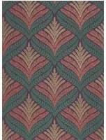 Osborne & Little Carta da parati Sotherton - Aubergine/ Teal