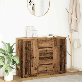 Credenza Con Cassetti Legno Antico 100,5x35x76 Cm İn Truciolato /