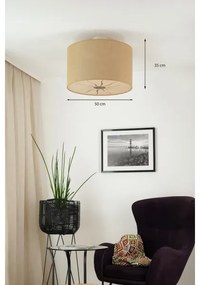 Brilagi - Lampadario a plafone COUNTRY ROLLER 1xE27/15W/230V diametro 50 cm beige