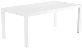 Tavolo da giardino allungabile Lyra NATERIAL in alluminio bianco per 8 persone 180/262x96cm