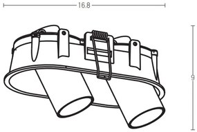 Zambelis Z11207-W - LED Faretto da incasso 2xLED/7W/230V CRI90 bianco