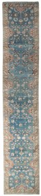 Mehraban Tappeto 450 x 90 Blu (Iran) Annodato A Mano