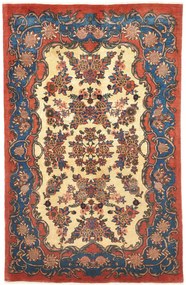 Kashan Tappeto 210x130 Beige (Iran) Annodato A Mano