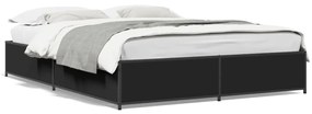Giroletto Nero 140x190 Cm İn Legno Multistrato E Metallo /