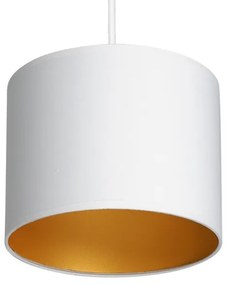 Lampadario a sospensione con filo ARDEN 1xE27/60W/230V diametro 18 cm bianco/oro