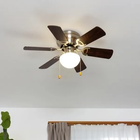 ZEVENTI - Ventilatore da soffitto GALDANA 1xE27/60W/230V marrone/beige