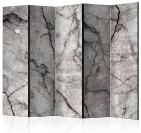 Paravento design Marmo grigio II - texture di marmo grigio con disegni scuri