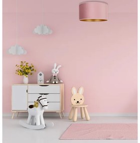 Duolla - Plafoniera ROLLER 1xE27/15W/230V diametro 40 cm rosa/oro