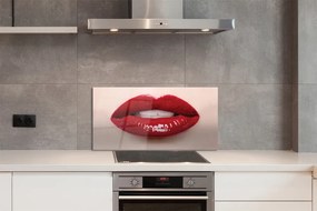 Pannello paraschizzi cucina labbra rosse 100x50 cm