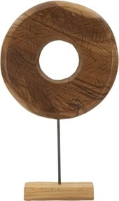 Scultura Dorat In Teak Riciclato Cm 35X10X58 (Pezzi Unici - Non Rip. In Serie)