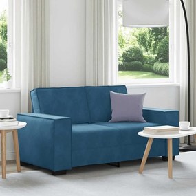 Divano A 2 Posti Blu 120 Cm İn Velluto /