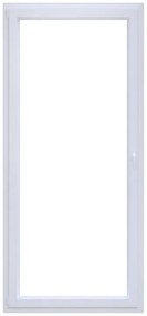 Portafinestra in PVC bianco L 80 x H 220 cm, 1 anta apertura a sinistra
