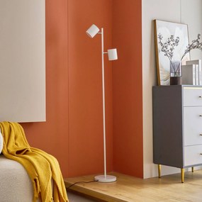 Lindby Emelja piantana LED, 2 luci, bianco