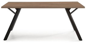 Tavolo da pranzo con piano in legno di noce 90x160 cm Paola - Marckeric