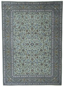 Kashan Tappeto 300 x 420 Verde (Iran) Annodato A Mano